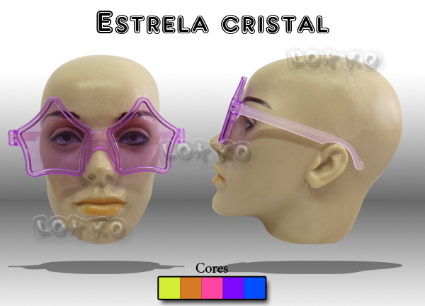 Óculos de festa estrela cristal